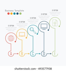 Vector illustration infographics five options