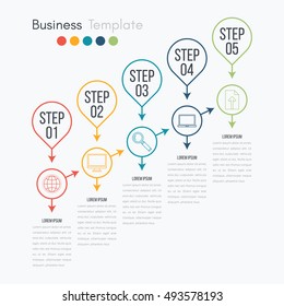 Vector illustration infographics five options