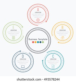 Vector illustration infographics five options