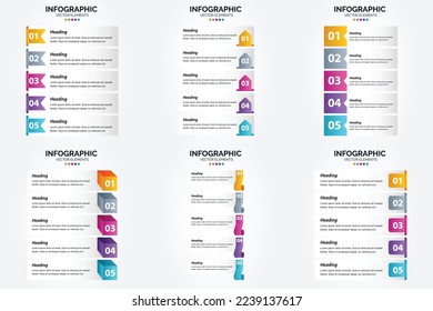 Infografiken für Vektorgrafiken Flachdesign-Set für Werbeschriften und Zeitschriften
