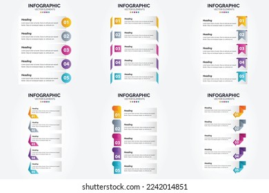 Ilustración de vectores infografía Diseño plano para volante y revista de folletos publicitarios
