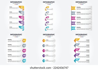 Ilustración de vectores infografía Diseño plano para volante y revista de folletos publicitarios