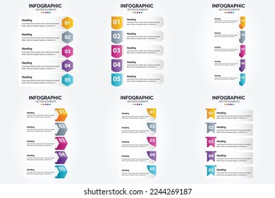 Ilustración de vectores infografía Diseño plano para volante y revista de folletos publicitarios