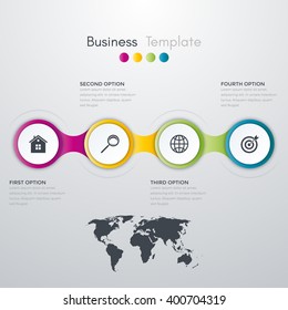 Vector illustration infographics four circles