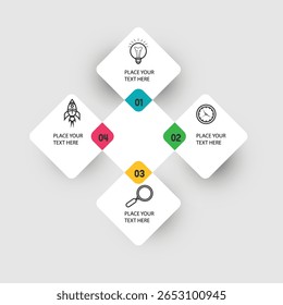 Infográficos de ilustração de vetor quatro opções