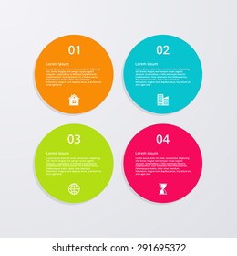 Vector illustration infographics four options.
