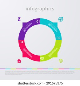 Vector illustration infographics four options.