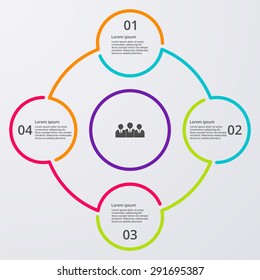 Vector illustration infographics four options.