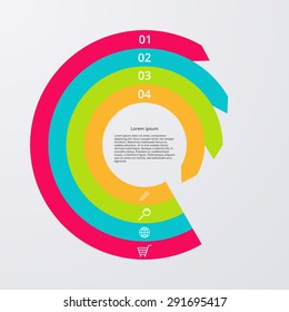Vector illustration infographics four options.