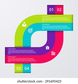 Vector illustration infographics four options.
