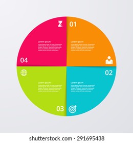 Vector illustration infographics four options.