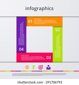 Vector illustration infographics four options.