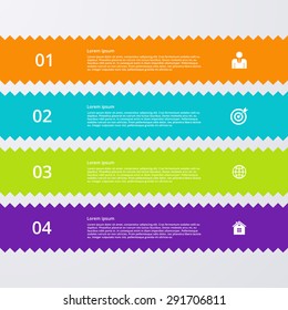 Vector illustration infographics four options.
