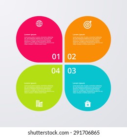 Vector Illustration Infographics Four Options.