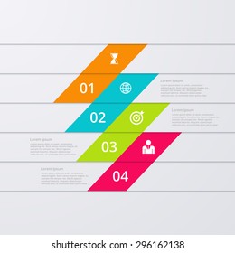 Vector illustration infographics four options