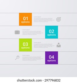 Vector illustration infographics four options.