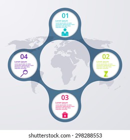 Vector illustration infographics four options.