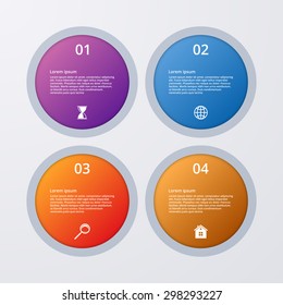 Vector illustration infographics four options