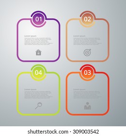 Vector illustration infographics four options.