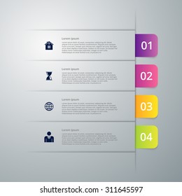 Vector illustration infographics four options.