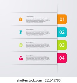 Vector illustration infographics four options.