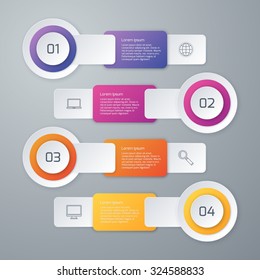 Vector illustration infographics four options.