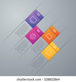 Vector illustration infographics four options.