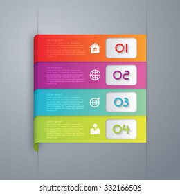 Vector illustration infographics four options.