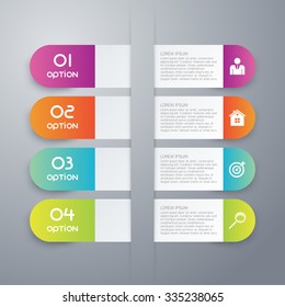 Vector illustration infographics four options.