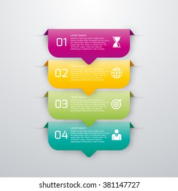 Vector illustration infographics four options. Stock vector