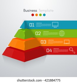 Vector illustration infographics four options. Template for brochure, business, web design