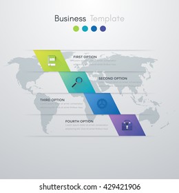 Vector illustration infographics four options. Template for brochure, business, web design