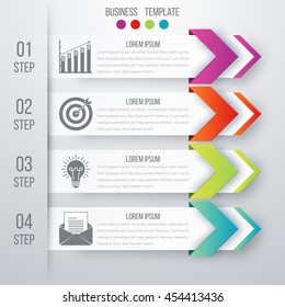 Vector illustration infographics four options. Stock vector