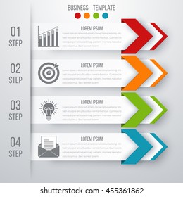 Vector illustration infographics four options. Stock vector