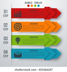 Vector illustration infographics four options. Stock vector