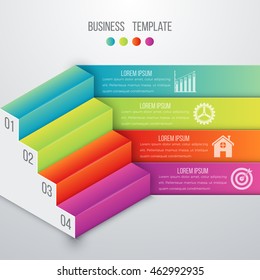 Vector illustration infographics four options. Stock vector