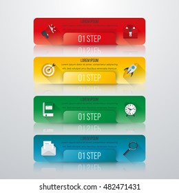 Vector illustration infographics four options. Stock vector