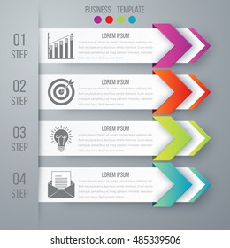Vector illustration infographics four options. Stock vector