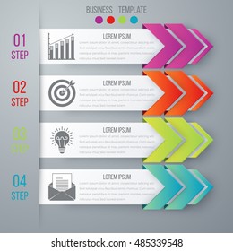 Vector illustration infographics four options. Stock vector