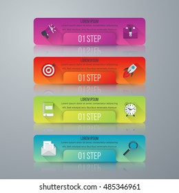 Vector illustration infographics four options. Stock vector