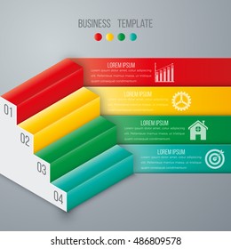 Vector illustration infographics four options. Stock vector