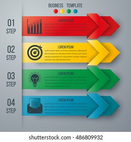 Vector illustration infographics four options. Stock vector