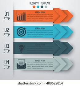 Vector illustration infographics four options. Stock vector