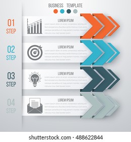 Vector illustration infographics four options. Stock vector