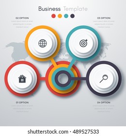 Vector illustration infographics four options