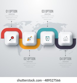 Vector illustration infographics four options