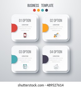 Vector illustration infographics four options