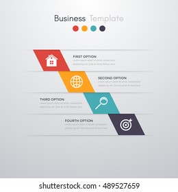 Vector illustration infographics four options