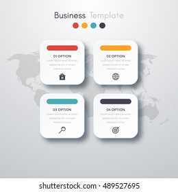 Vector illustration infographics four options