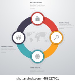 Vector illustration infographics four options